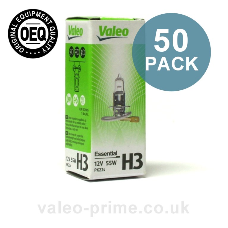 Valeo H3 Bulb Essential P/N 32005 - 50 Pack