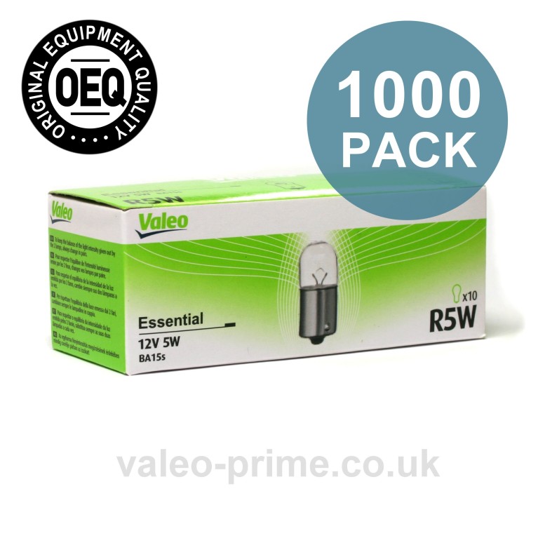 Valeo R5W Bulb Essential P/N 32219 - 1000 Pack