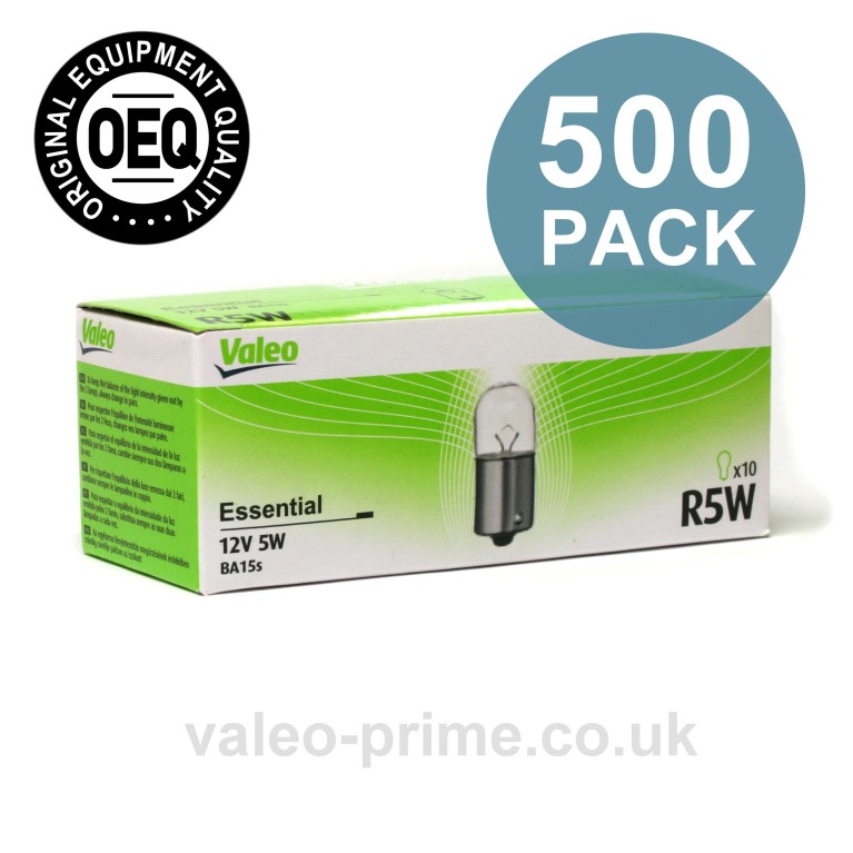 Valeo R5W Bulb Essential P/N 32219 - 500 Pack