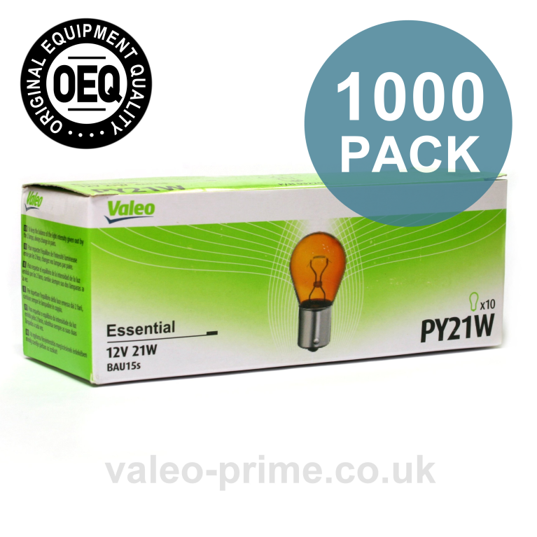 Valeo PY21W Bulb Essential P/N 32203 - 1000 Pack 