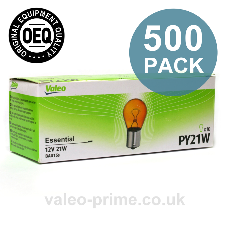 Valeo PY21W Bulb Essential P/N 32203 - 500 Pack