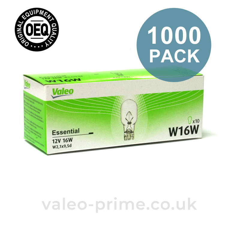 Valeo W16W Bulb Essential P/N 32215 - 1000 Pack