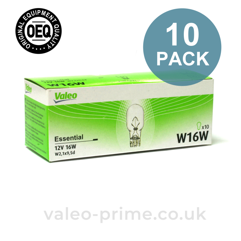 Valeo W16W Bulb Essential P/N 32215 - 10 Pack