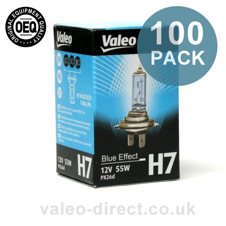 Valeo H7 Bulb Blue Effect P/N 32521 - 100 Pack