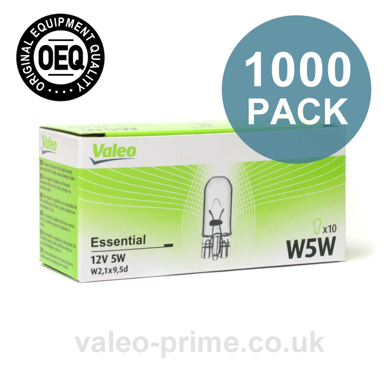 Valeo W5W Bulb Essential 32211 - 1000 Pack