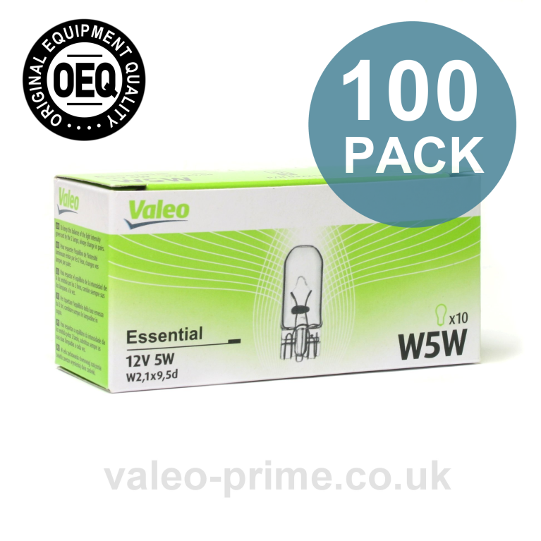 Valeo W5W Bulb Essential 32211 - 100 Pack